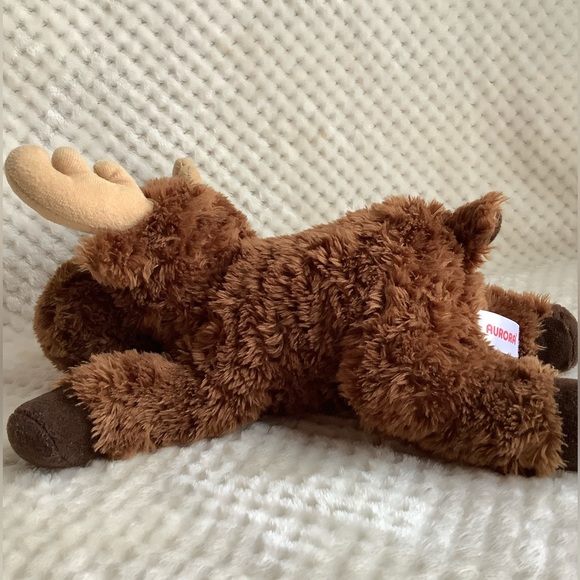 Aurora World Plush Brown Moose Stuffed Animal Toy - Picture 4 of 15